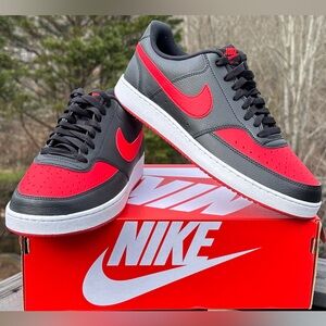 Nike Court Vision Low NN Mens 10 Womens 11.5 Red Sustainable Casual Sneaker NIB